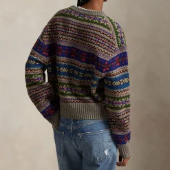 New Fairisle Knitted Cardigan Women Sweaters & Cardigans