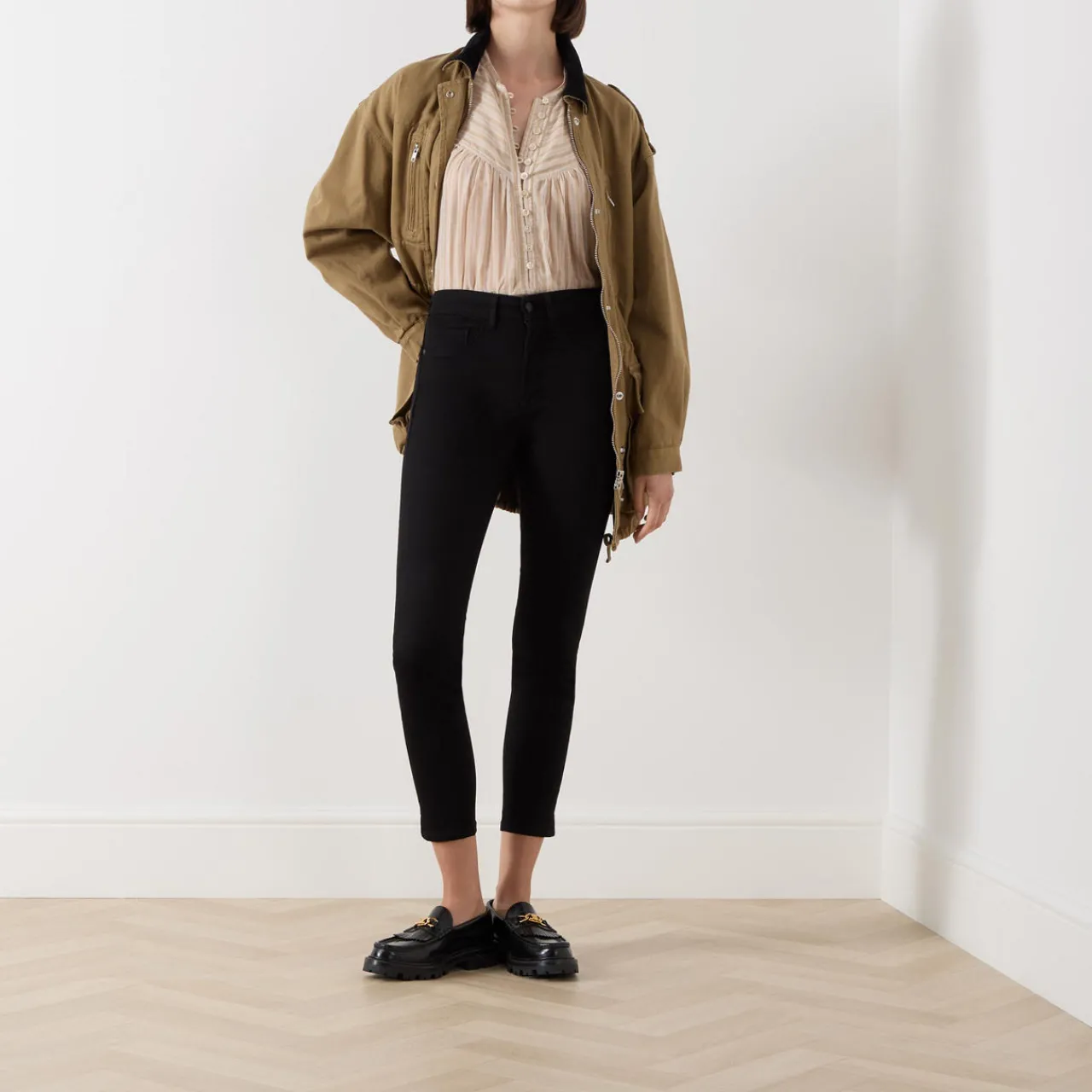 Hot Faith Mid-Rise Skinny Cropped Jeans Women Denim