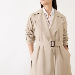 Fatto Belted Water-Repellent Trench Coat Women Coats & Jackets