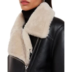 Outlet Faux Fur Aviator Jacket Women Coats & Jackets