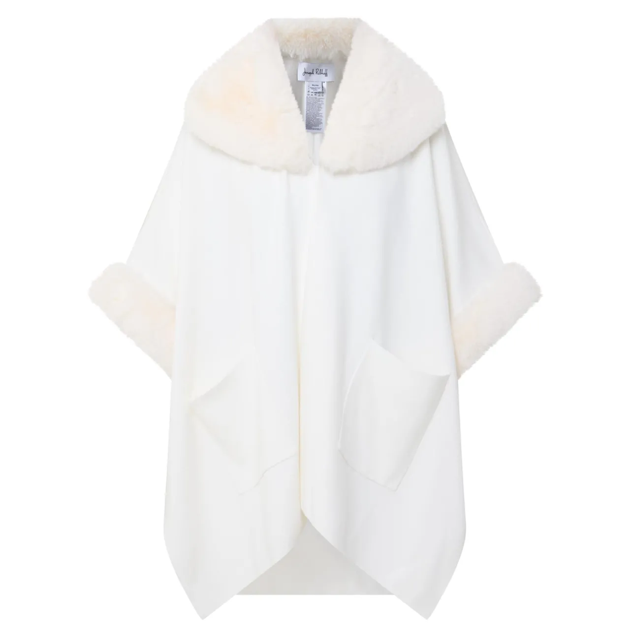 Discount Faux Fur Trim Cape Women Coats & Jackets