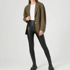 New Faux Leather Croc Effect Leggings Women Leggings