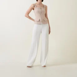 Discount Faux Pocket Zipper Top Women Tops