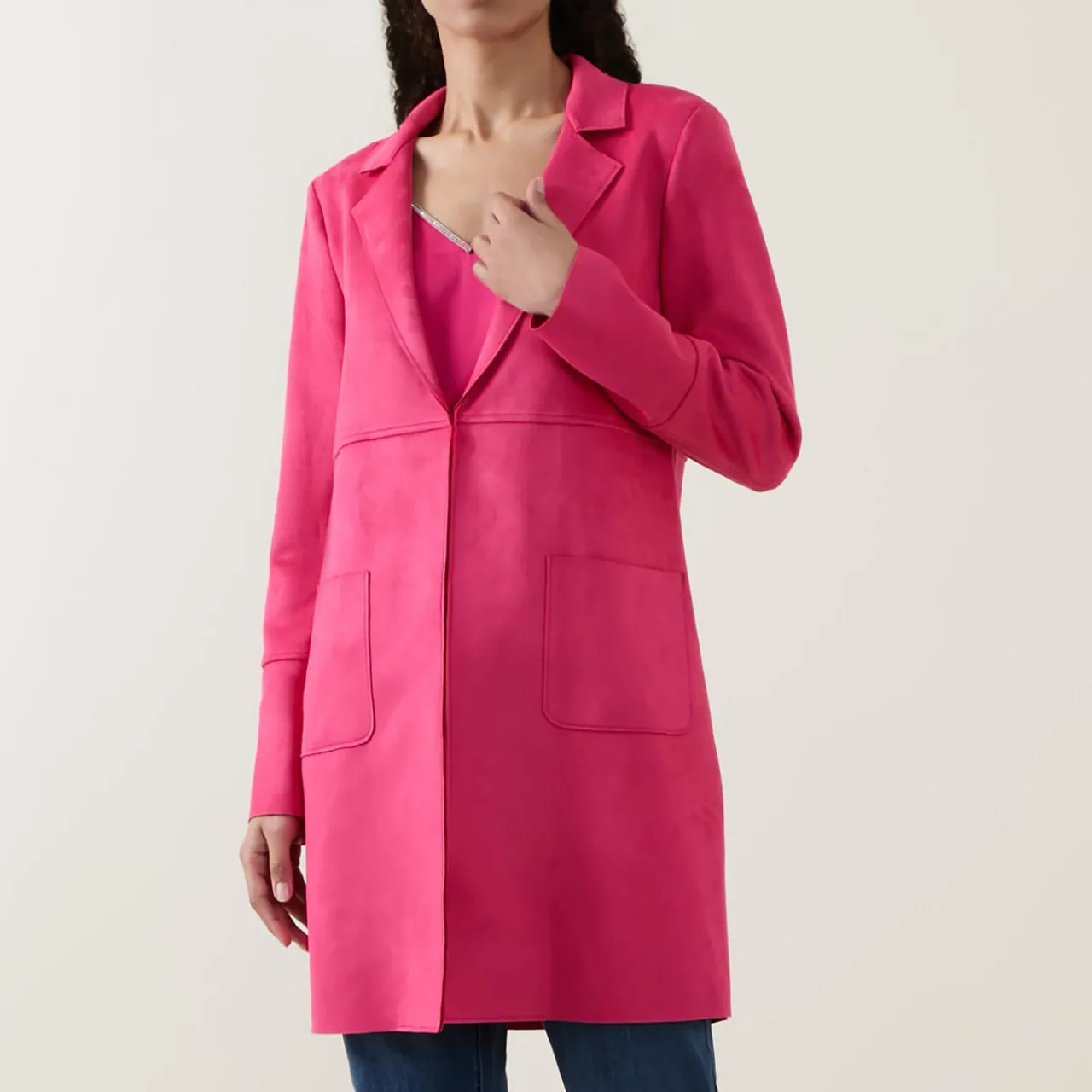 Discount Faux-Suede Single-Breasted Blazer Women Coats & Jackets