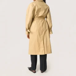 Outlet Favne Double-Breasted Belted Trench Women Coats & Jackets