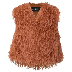 Online Feather Textured Gilet Women Coats & Jackets
