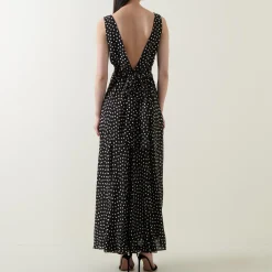 Clearance Federica Spotted Silk Dress Women Dresses