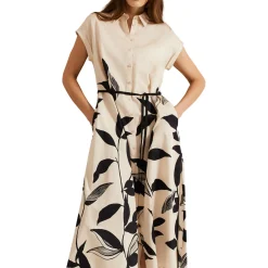 Sale Felicity Leaf Shirt Dress Women Dresses