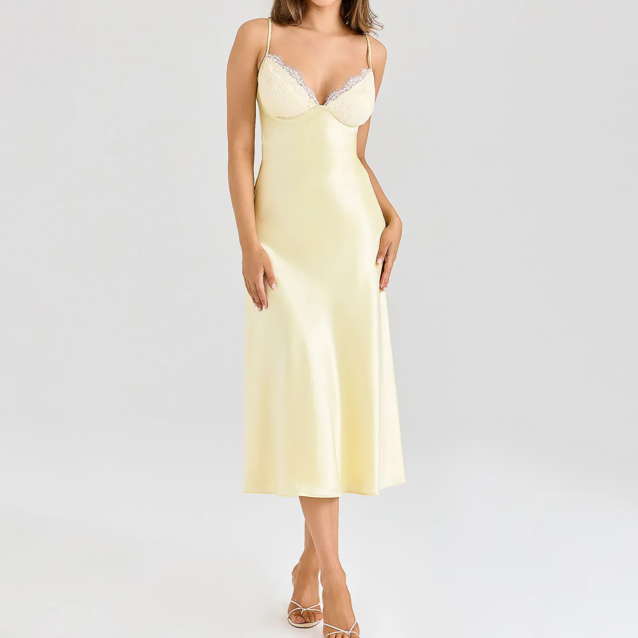 Hot Felicity Satin Bias Cut Dress Women Dresses