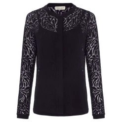 Sale Fern Burnout Semi-Sheer Blouse Women Tops