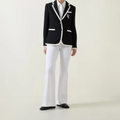 Outlet Ferrell Logo Single-Breasted Blazer Women Coats & Jackets