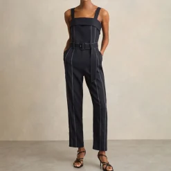 Hot Fianna Contrast Stitch Structured Jumpsuit Women Jumpsuits