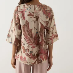 Best Filippo Printed Blouse Women Tops