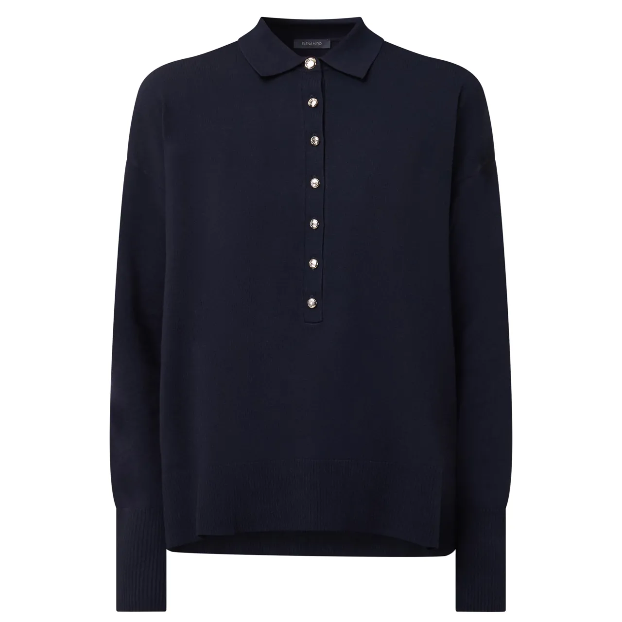 Clearance Fine Knit Polo Shirt Women Sweaters & Cardigans