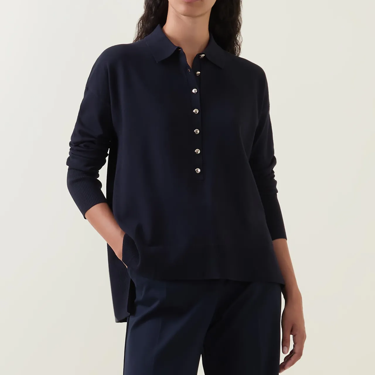 Clearance Fine Knit Polo Shirt Women Sweaters & Cardigans