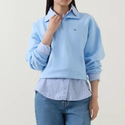 Flag Logo Half-Zip Sweatshirt Women Sweatshirts & Hoodies