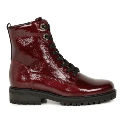 Hot Flamboyant Lace-Up Patent Ankle Boots Women Boots