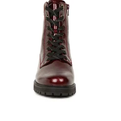 Hot Flamboyant Lace-Up Patent Ankle Boots Women Boots