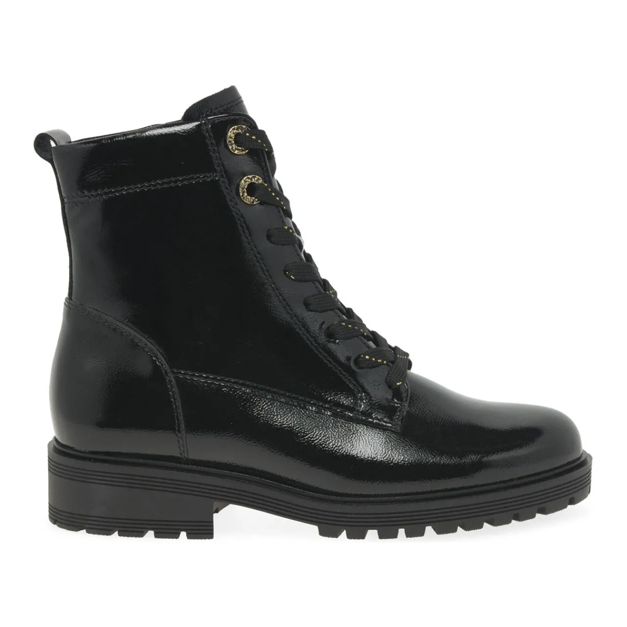 New Flamboyant Lace-Up Patent Ankle Boots Women Boots