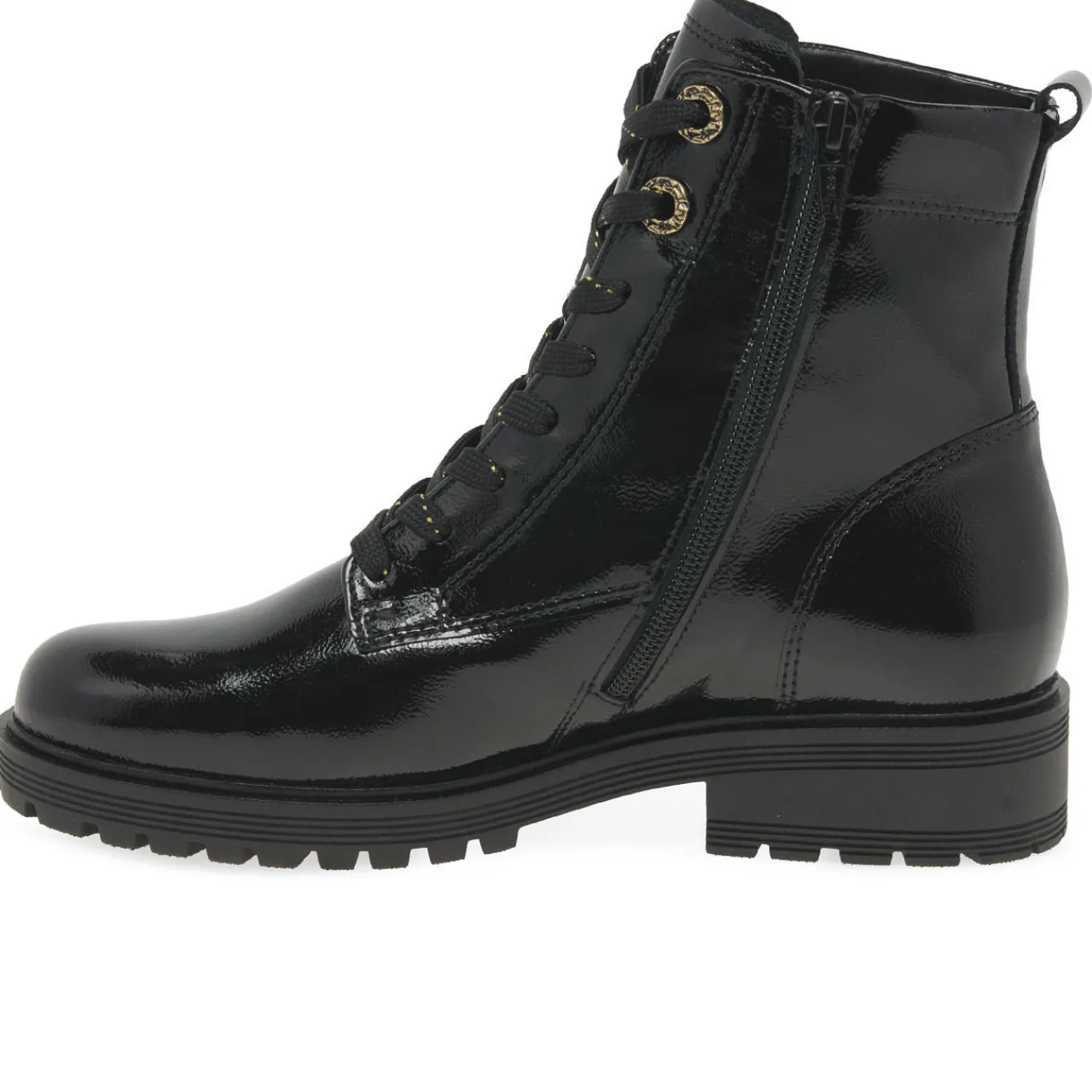 New Flamboyant Lace-Up Patent Ankle Boots Women Boots