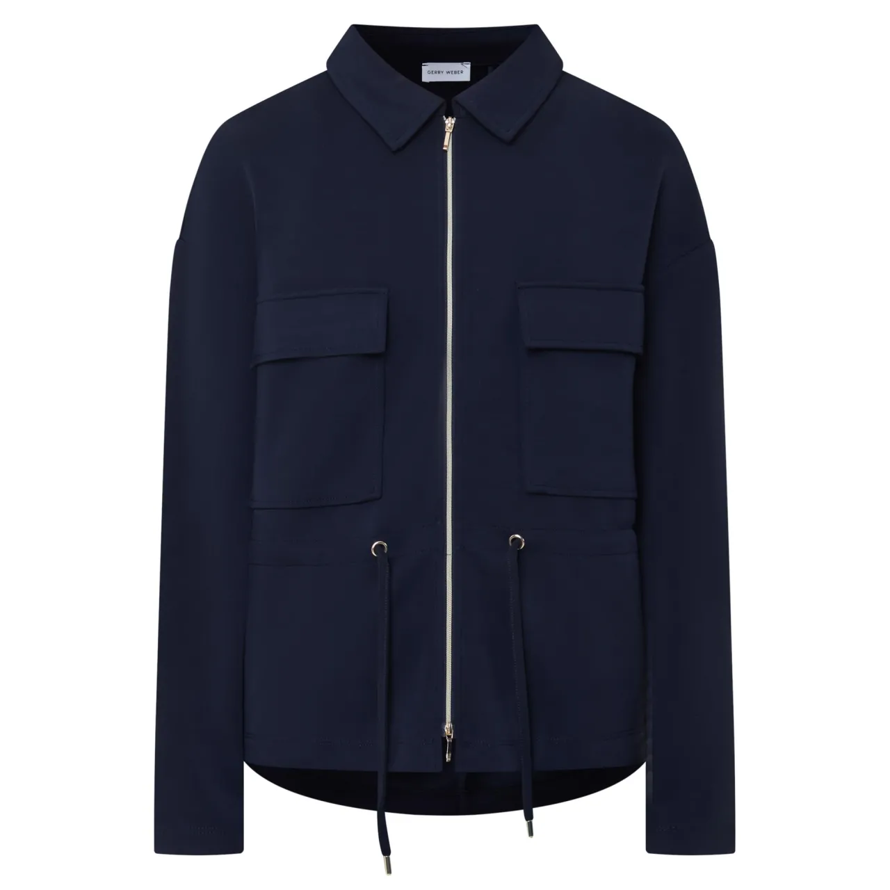 Discount Flap Pocket Drawstring Jacket Women Coats & Jackets
