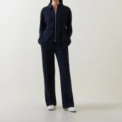 Discount Flap Pocket Drawstring Jacket Women Coats & Jackets