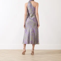 Outlet Flash Floral Scarf Dress Women Occasion Dressing