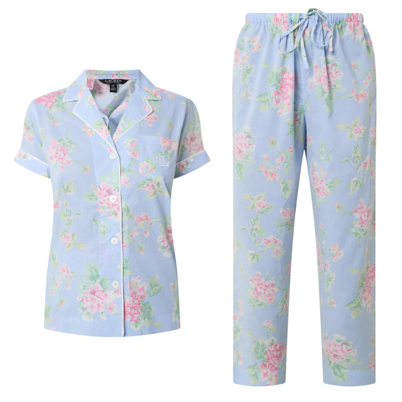 Sale Floral Cropped Pyjama Set Women Sleepwear