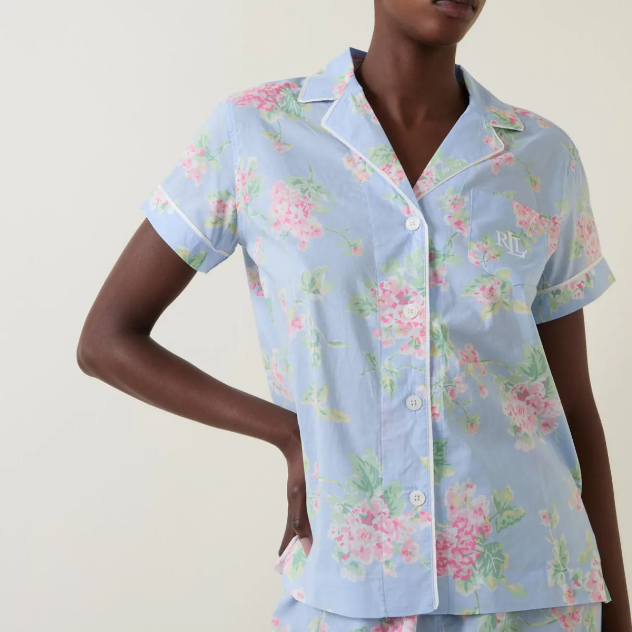 Sale Floral Cropped Pyjama Set Women Sleepwear