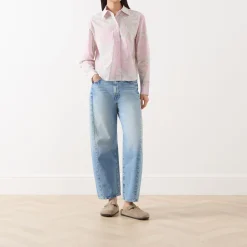 Sale Floral Cropped Shirt Women Tops