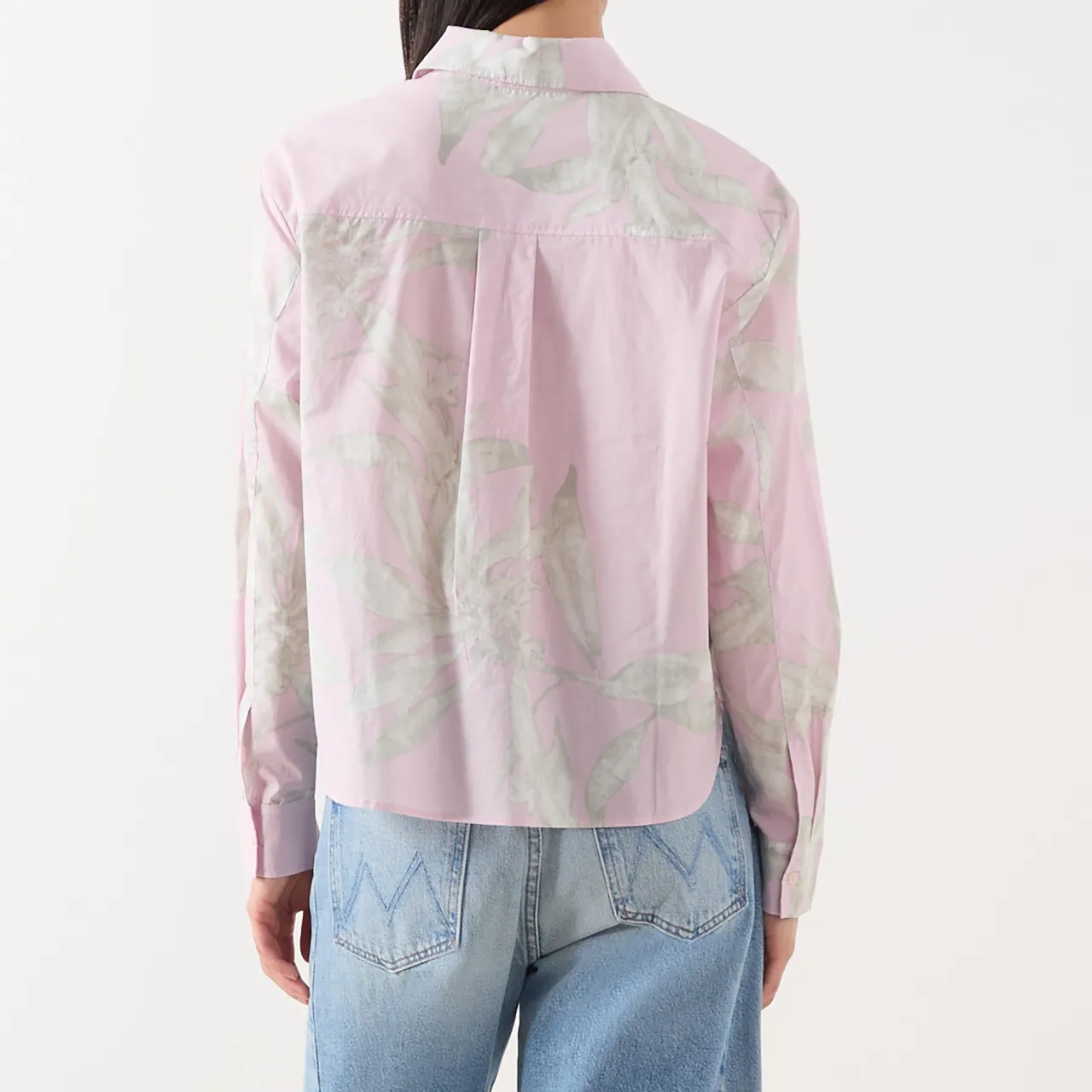 Sale Floral Cropped Shirt Women Tops