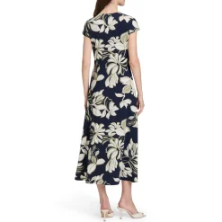 Floral Gathered Dress Women Dresses