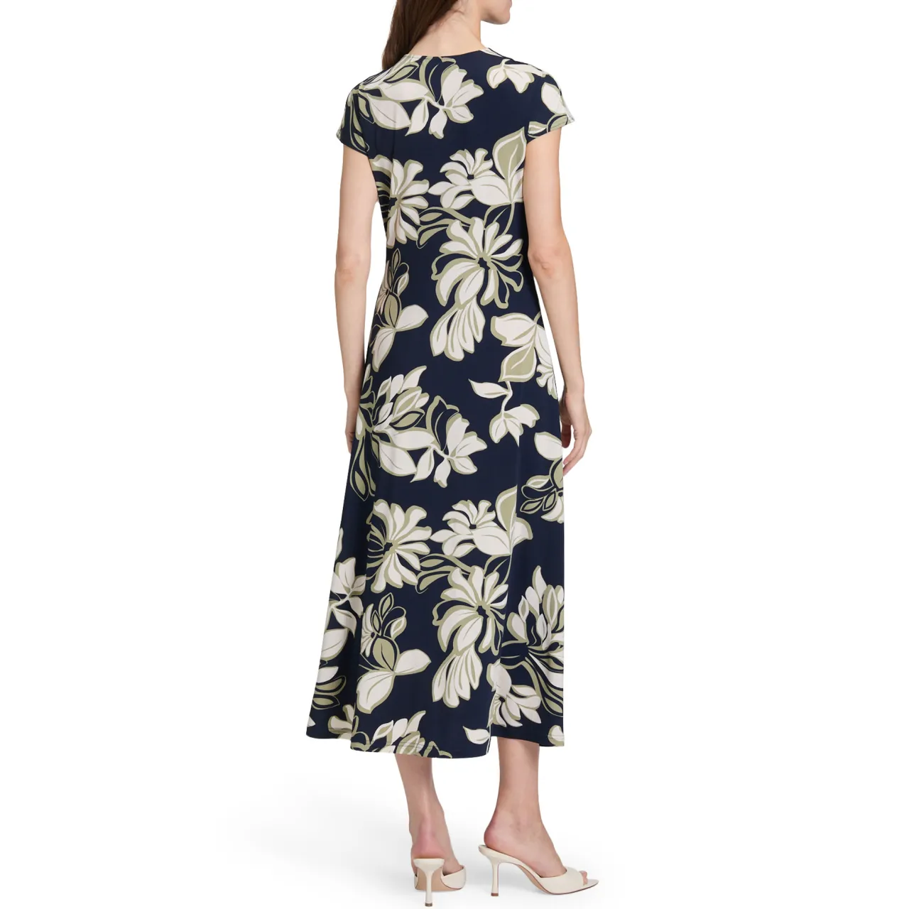 Floral Gathered Dress Women Dresses