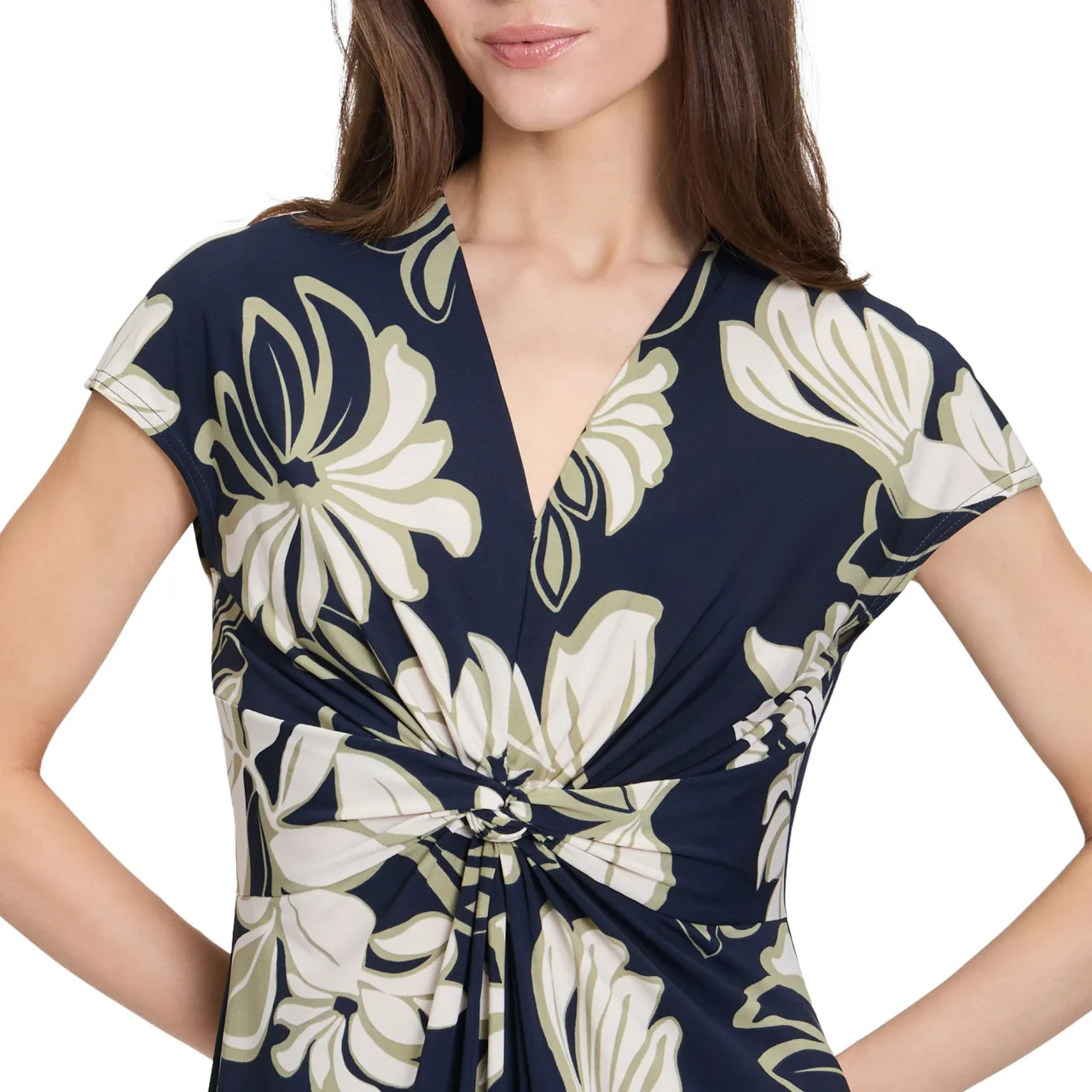 Floral Gathered Dress Women Dresses