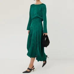 Sale Floral Jacquard Skirt Women Skirts