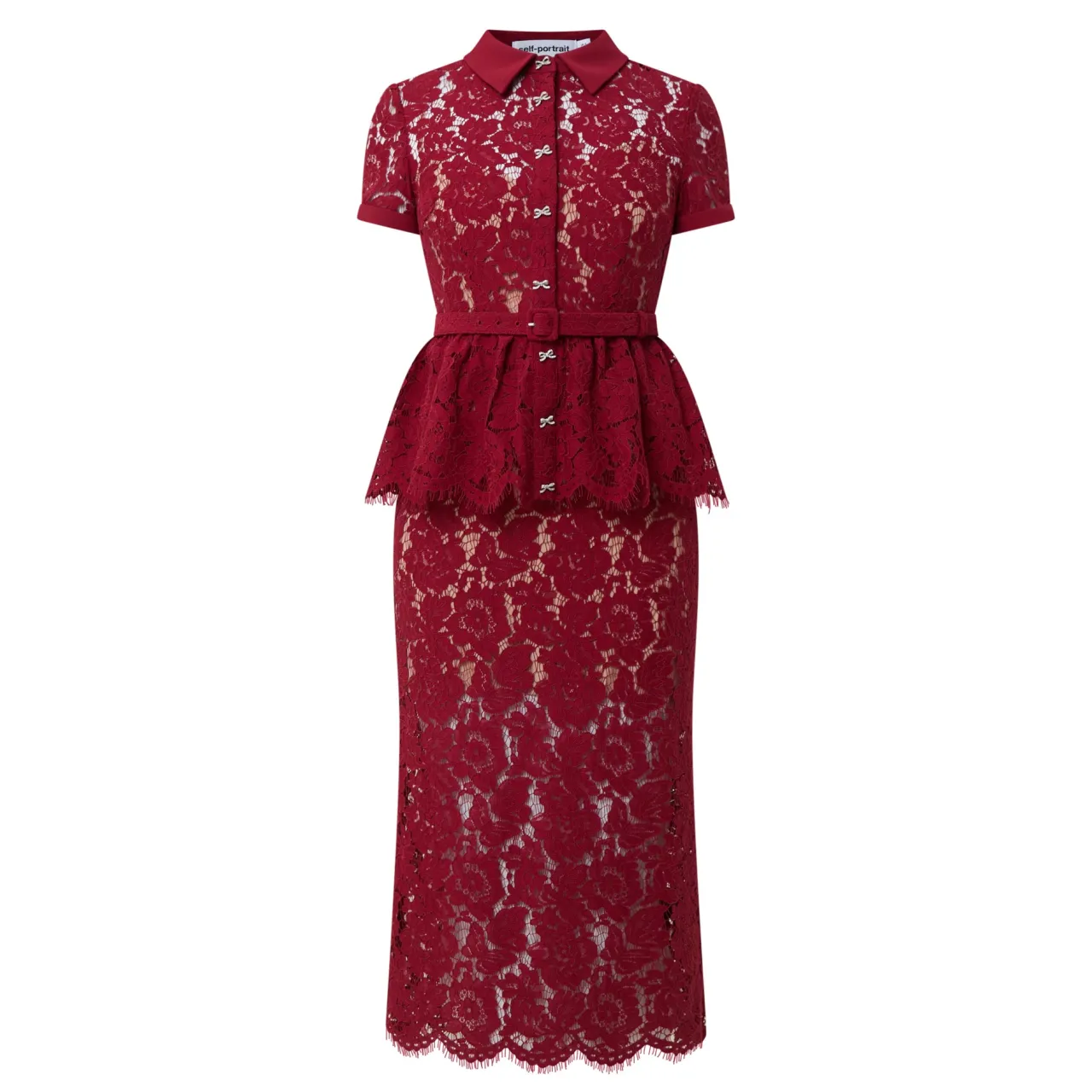 Outlet Floral Lace Peplum Pencil Dress Women Mother Of The Bride|Occasion Dressing