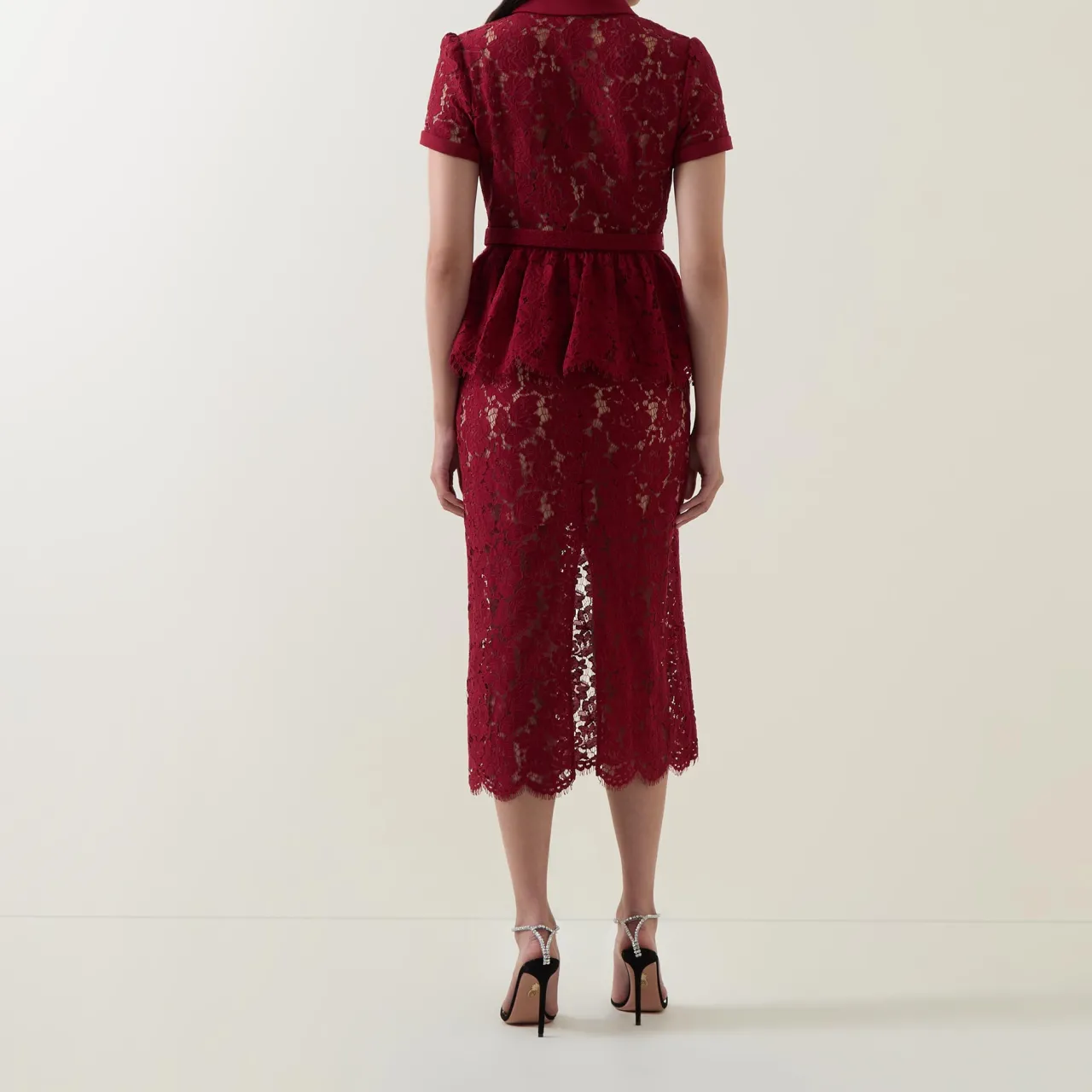 Outlet Floral Lace Peplum Pencil Dress Women Mother Of The Bride|Occasion Dressing