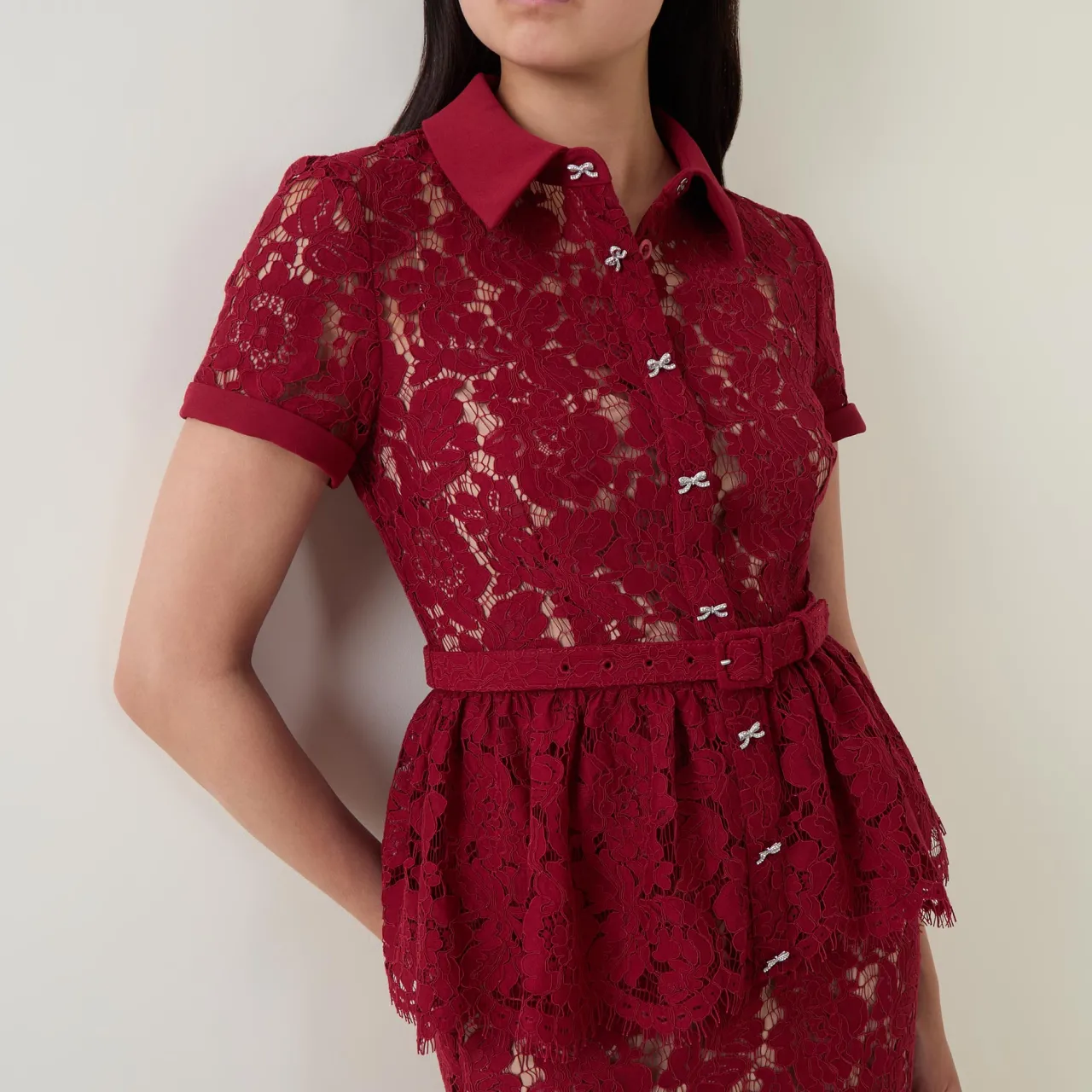 Outlet Floral Lace Peplum Pencil Dress Women Mother Of The Bride|Occasion Dressing