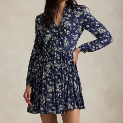 Hot Floral Mini Shirt Dress Women Dresses