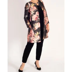 Hot Floral Placement Coat Women Coats & Jackets