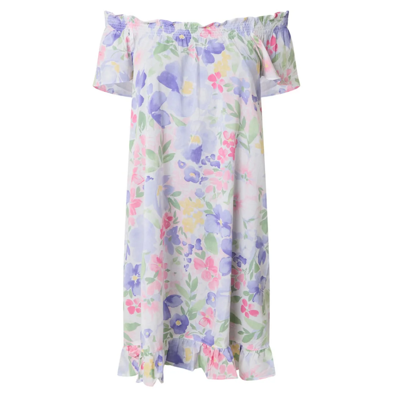 Hot Floral Print Night Dress Women Sleepwear