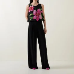 New Floral Wide Leg Jumpsuit Women Jumpsuits