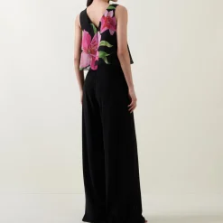 New Floral Wide Leg Jumpsuit Women Jumpsuits