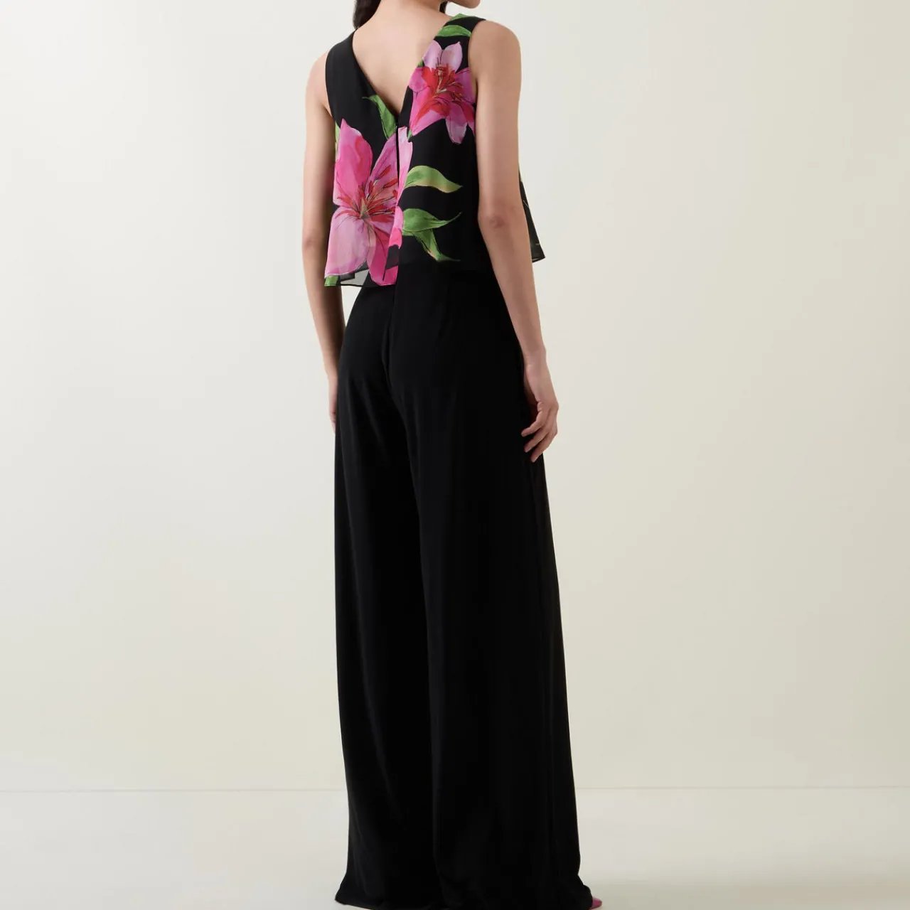 New Floral Wide Leg Jumpsuit Women Jumpsuits