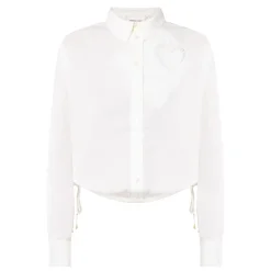 New Flore Heart Embroidered Shirt Women Tops