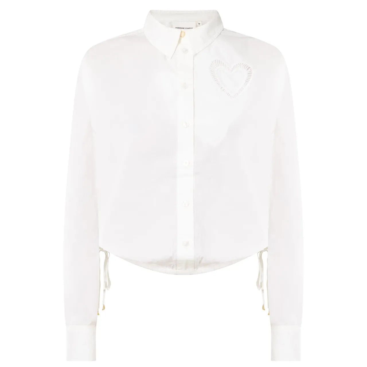 New Flore Heart Embroidered Shirt Women Tops