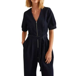 New Florisa Wide-Leg Denim Jumpsuit Women Jumpsuits