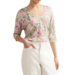 New Flossie Floral Linen Top Women Tops