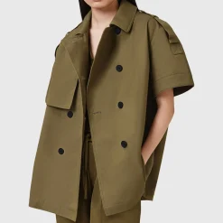 Sale Flow Double-Breasted Jacket Women Coats & Jackets