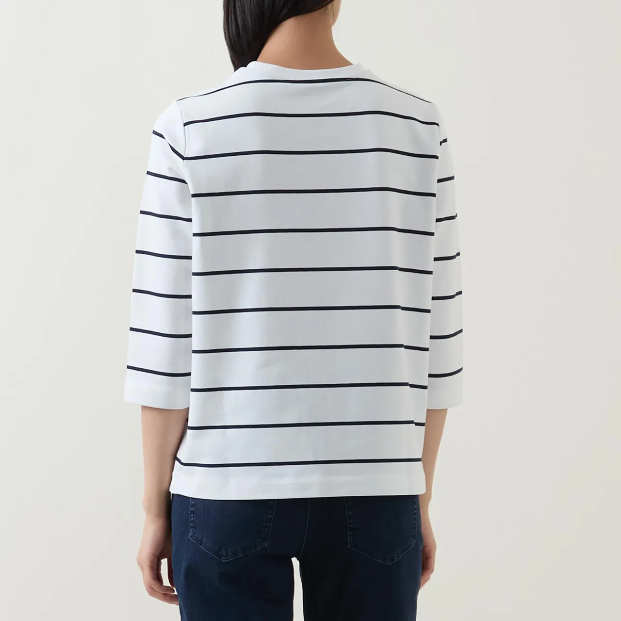 Online Flower Striped Long-Sleeved T-Shirt Women Tops